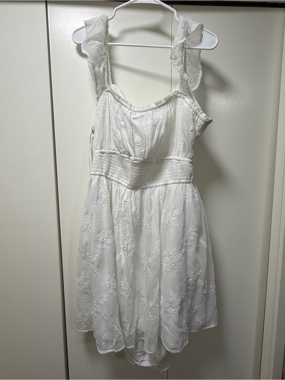 Hollister White Textured Dress Sz XXL